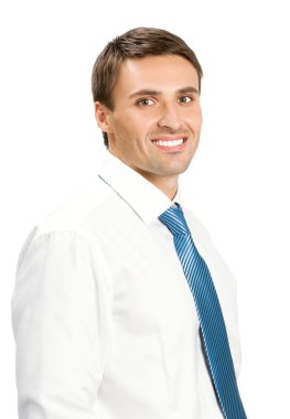 işadamı, üzerinde beyaz izole