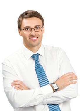 işadamı, üzerinde beyaz izole