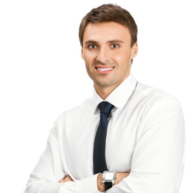 işadamı, üzerinde beyaz izole