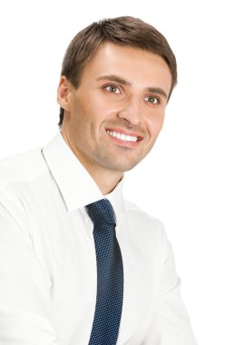 işadamı, üzerinde beyaz izole