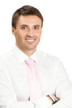 işadamı, üzerinde beyaz izole