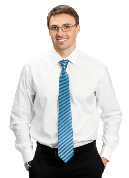 Бізнесмен, ізольований на білому — стокове фото
