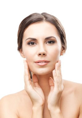 dokunmadan kadın deri veya krem, uygulama izole