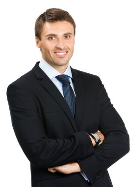 işadamı, üzerinde beyaz izole