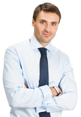 işadamı, üzerinde beyaz izole