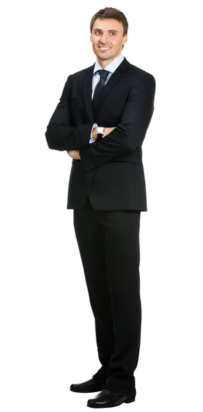 Smiling businessman, over white — Stock Photo, Image