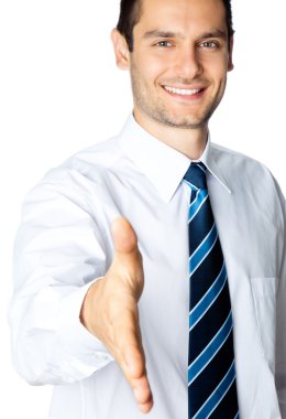 iş adamı izole el sıkışma, yardım etmek