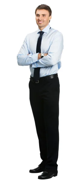 Smiling businessman, over white — Stock Photo, Image