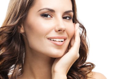 dokunmadan kadın deri veya krem, uygulama izole