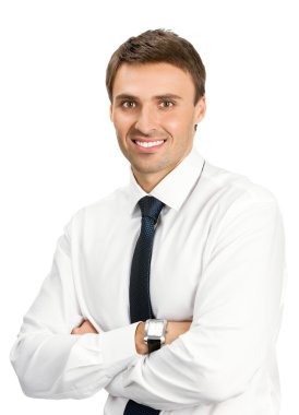işadamı, üzerinde beyaz izole