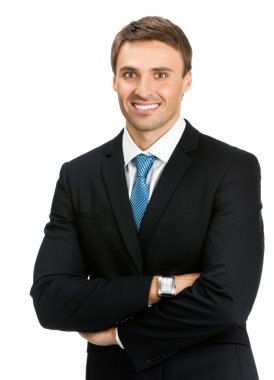 işadamı, üzerinde beyaz izole