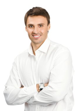işadamı, üzerinde beyaz izole