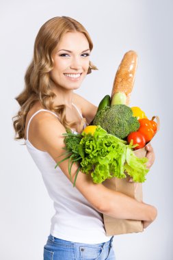 Vejetaryen Gıda olan kadın