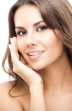 dokunmadan kadın deri veya krem, uygulama izole