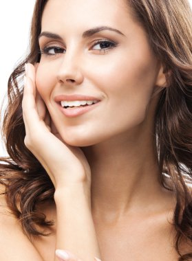 dokunmadan kadın deri veya krem, uygulama izole