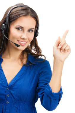 gösterilen, izole destek telefonu operatörü