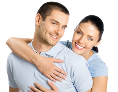 Beyaz genç mutlu çift