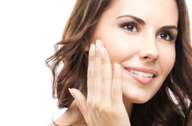 dokunmadan kadın deri veya krem, uygulama izole