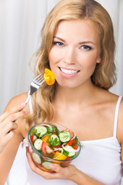 salata, kapalı yemek kadın
