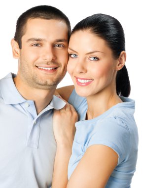 Beyaz genç mutlu çift