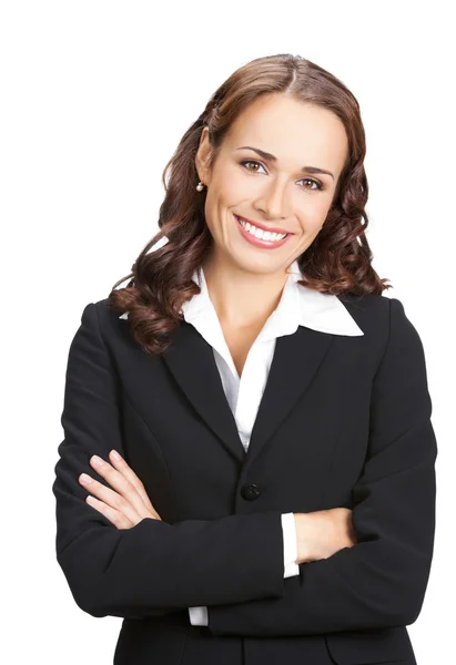 Portrait of smiling businesswoman, isolated Royalty Free Stock Images