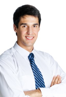 işadamı, üzerinde beyaz izole