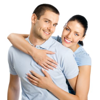 Beyaz genç mutlu çift