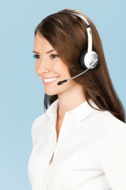 Destek telefonu operatörü kulaklık