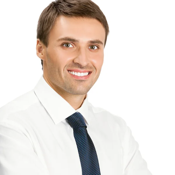 Smiling business man, isolated — Stock Photo, Image