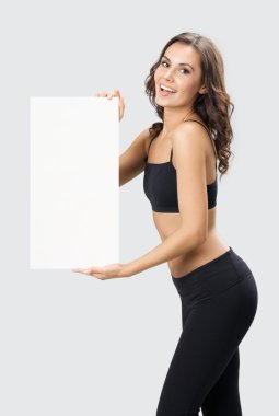 Tabela, grey üzerinde gösterilen fitnesswear kadın