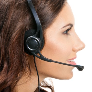 Telefon operatörü kulaklığı, izole 