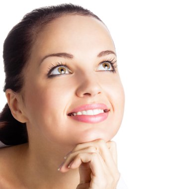 düşünme veya izole kadın, planlama 