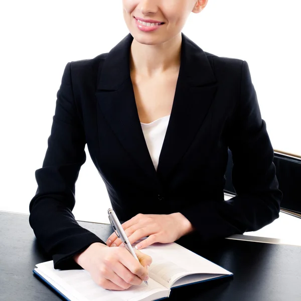 Businesswoman at workplace, isolated — Stock Photo, Image