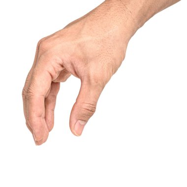 Bir şey gibi bir şişe tutan el kadar kapatın veya kırpma yoluyla izole üzerinde beyaz arka plan olabilir.