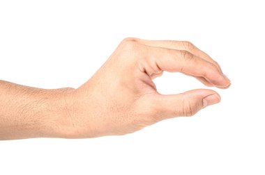 Bir şey gibi bir şişe tutan el kadar kapatın veya kırpma yoluyla izole üzerinde beyaz arka plan olabilir.