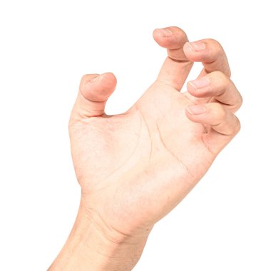 Bir şey gibi bir şişe tutan el kadar kapatın veya kırpma yoluyla izole üzerinde beyaz arka plan olabilir.