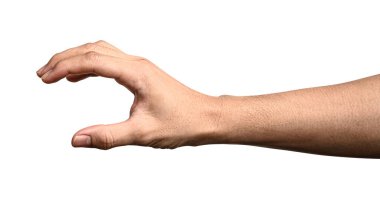 Bir şey gibi bir şişe tutan el kadar kapatın veya kırpma yoluyla izole üzerinde beyaz arka plan olabilir.