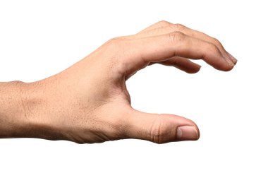 Bir şey gibi bir şişe tutan el kadar kapatın veya kırpma yoluyla izole üzerinde beyaz arka plan olabilir.