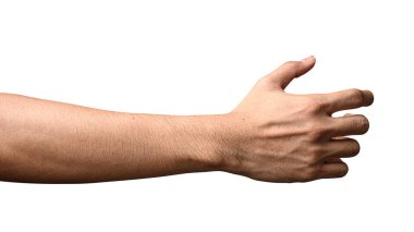 Bir şey gibi bir şişe tutan el kadar kapatın veya kırpma yoluyla izole üzerinde beyaz arka plan olabilir.