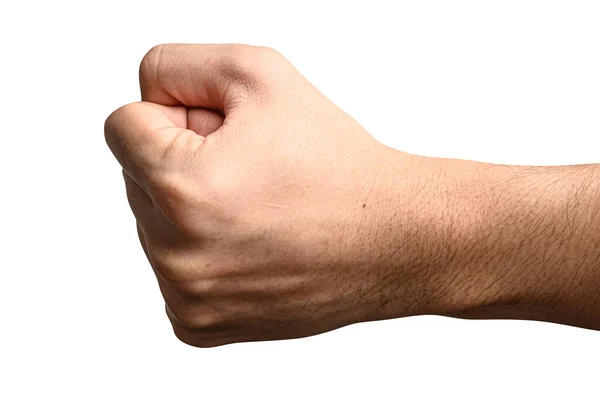Закрыть Видимые Вены Руки Руки Изолированные Белом Фоне Вырезанием Пути — стоковое фото