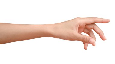 Elini uzat ve yardım etmeye ya da almaya hazır ol. Jest kırpma yolu ile beyaz arkaplanda izole edildi. Kurtuluşa uzanan ellere yardım etmek.