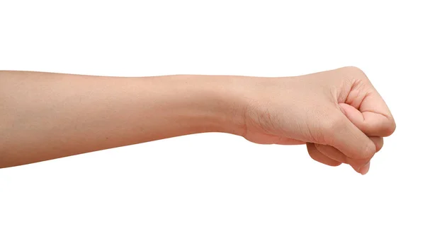 Close Visible Veins Arm Hand Isolated White Background Clipping Path — Stock Photo, Image