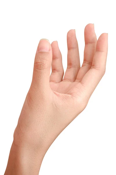 Χέρι Φτάσει Και Έτοιμο Βοηθήσει Λάβει Χειρονομία Που Απομονώνεται Λευκό — Φωτογραφία Αρχείου