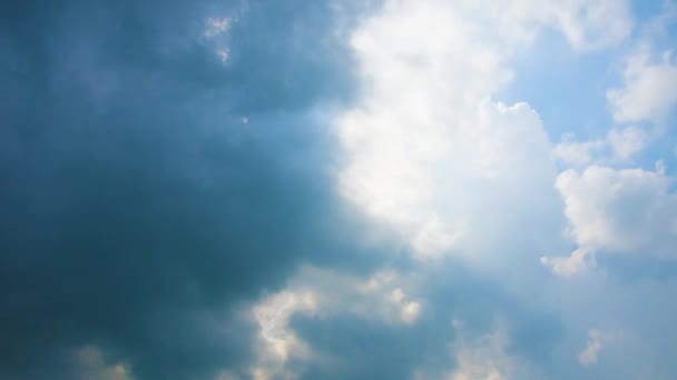 Timelapse Красивого Блакитного Неба Білої Хмари Роздільною Здатністю Середовище Природному — стокове відео