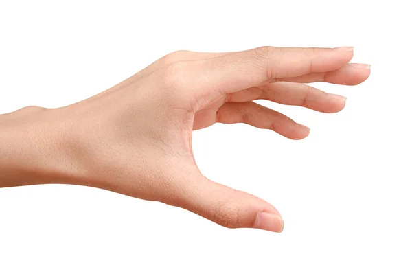 Hand Och Redo Att Hjälpa Eller Emot Gesture Isolerad Vit — Stockfoto