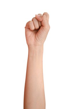 Görünür damarlar kolunu kapatmak ve kırpma yolu ile beyaz bir arka plan üzerinde izole el