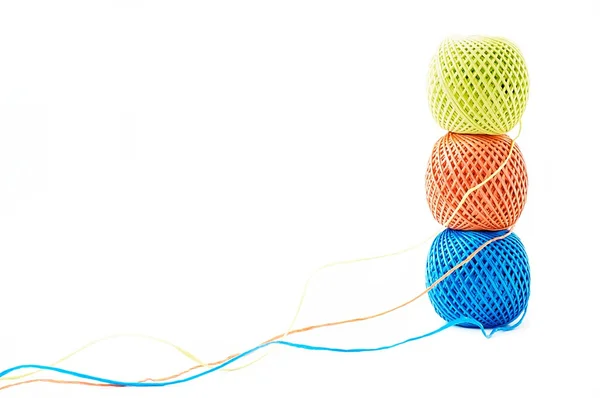 Tres bolas de cuerda — Foto de Stock
