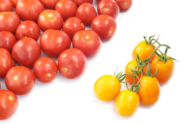 Gula och röda tomater — Stockfoto