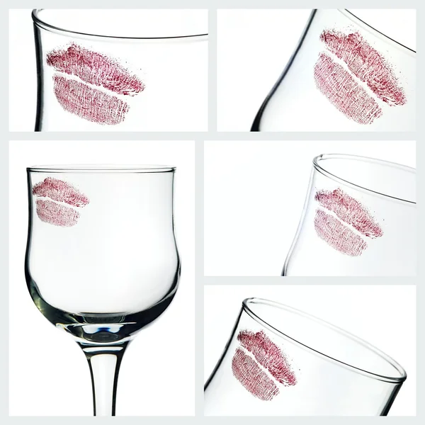 Beso sobre vidrio —  Fotos de Stock