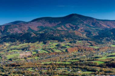 View of autumn mountain landscape in the Czech Republic